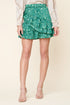 Gwendolyn Snake Print Ruffle Mini Skirt